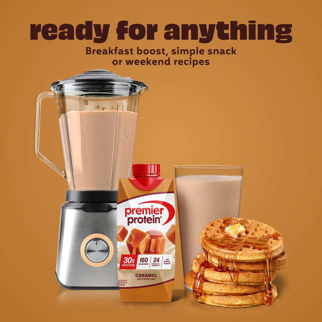 Premier Protein Shake, Vanilla, 30g Protein, 1g Sugar, 24 Vitamins & Minerals to Support Immune Health, 11 fl oz, Pack of 12 (Packaging May Vary)