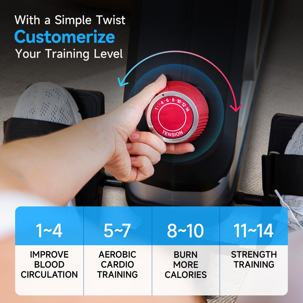 Pooboo Magnetic Rowing Machine 360 LB Weight Capacity, folding rower with Combination Strength exercise, Tablet Holder and Comfortable Seat Cushion, Rower for Home Use