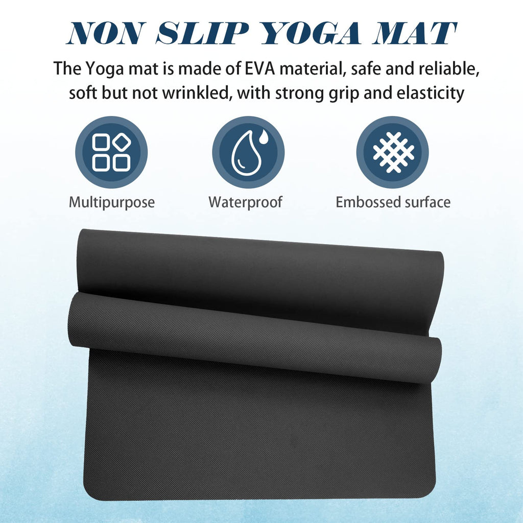 10 Pack Yoga Mats Bulk, 68'' x 24'' x 4mm Thick Yoga Mats for Kids and Adult Gym Mats Bundle Latex Free Exercise Mats with Non Slip Texture for Outdoor Yoga, Pilates or Workout
