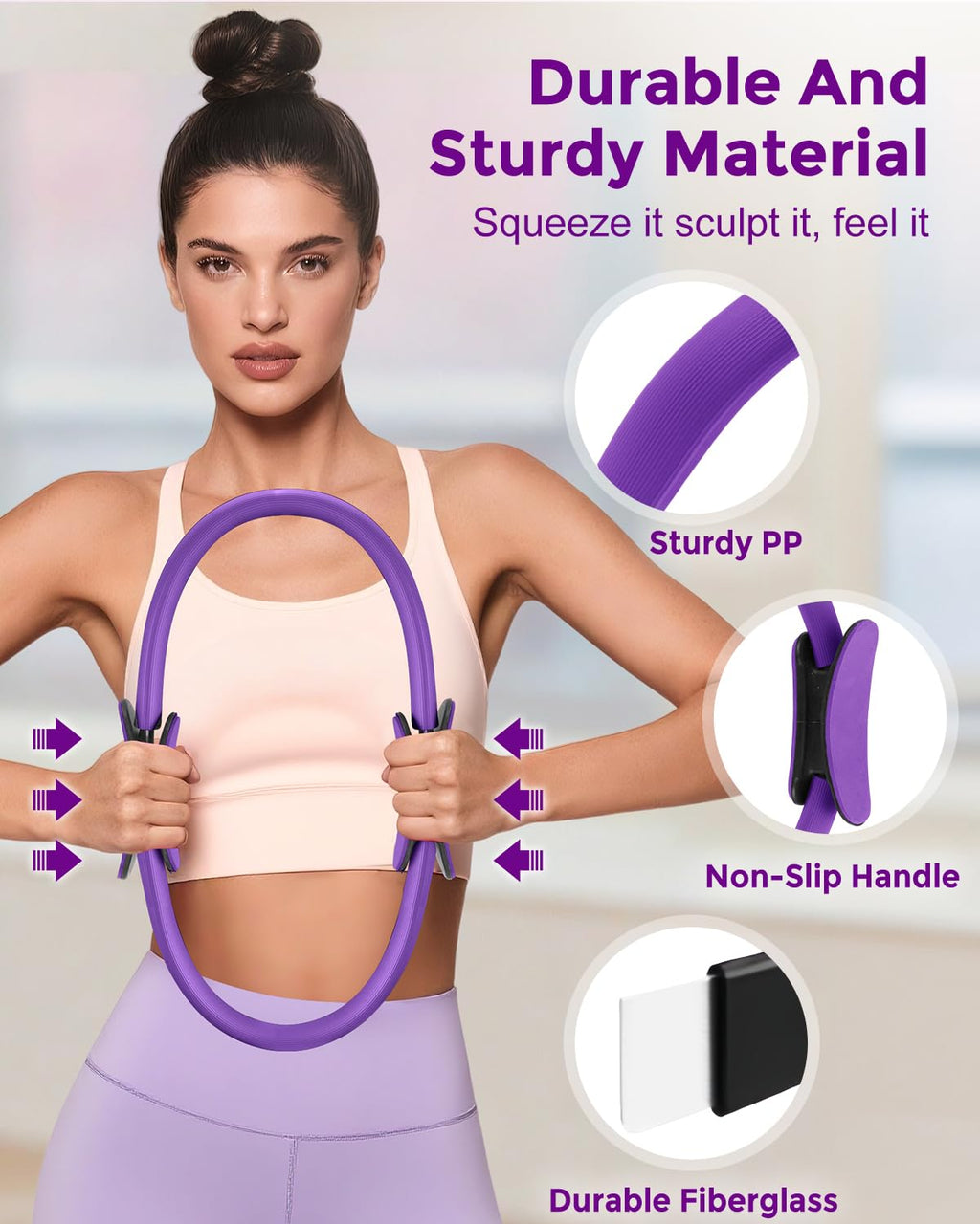 Pilates Essentials Kit for Women, 14-Inch Magic Circle Home Pilates Equipment with Pilates Ring and Ball Set, 5 Resistance Bands & Accessories for Home Workouts Beginners Essentials Starter Set