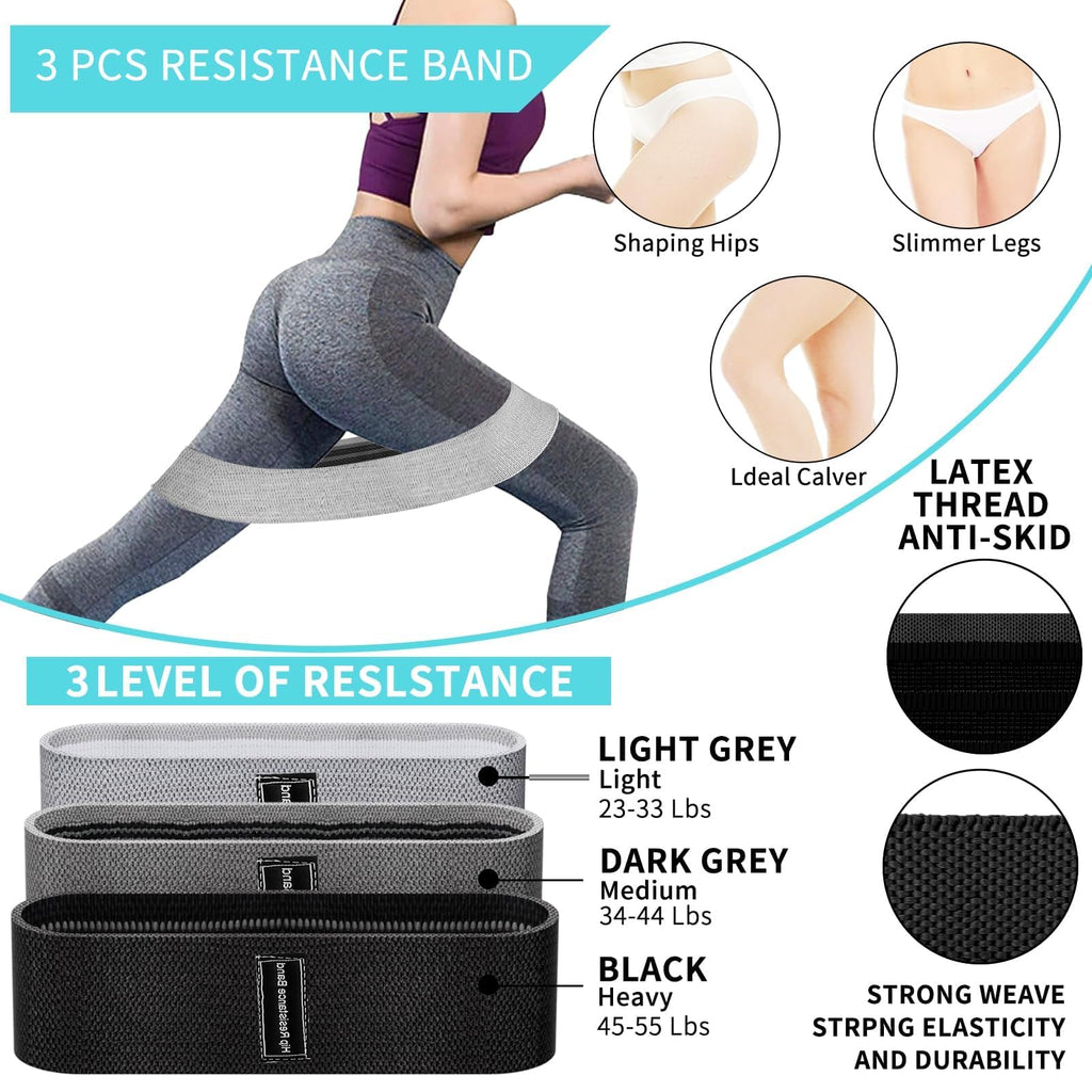 Barbell Pad Set for Squat,10 PCS Hip Thrusts Workout Foam Weight Lifting Bar Cushion with 2 Gym Ankle Straps,3 Hip Resistance Bands,2 Lifting Strap,Barbell Pad and Carry Bag