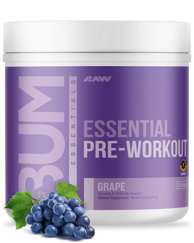 RAW Nutrition - Essential Pre - Chris Bumstead Pre Workout Formula, Sports Nutrition Pre-Workout Powders | Men & Womens Drink, Energy Powder for Working Out (Peach Mango)