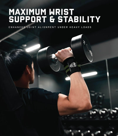 Gymreapers Weightlifting Wrist Wraps (IPF Approved) 18" Professional Quality Wrist Support with Heavy Duty Thumb Loop - Best Wrap for Powerlifting Competition, Strength Training, Bodybuilding