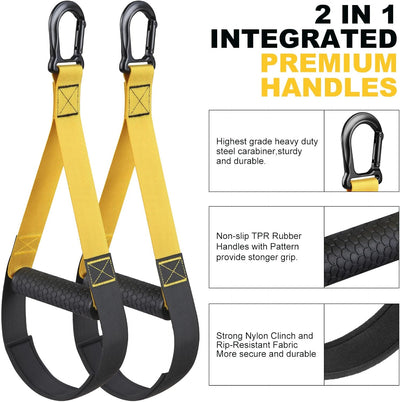 Home Resistance Training Kit, Extension Strap Door Anchors，Powerlifting Strength Workout Straps Full Body Complete Home Gym Body Core Exercise