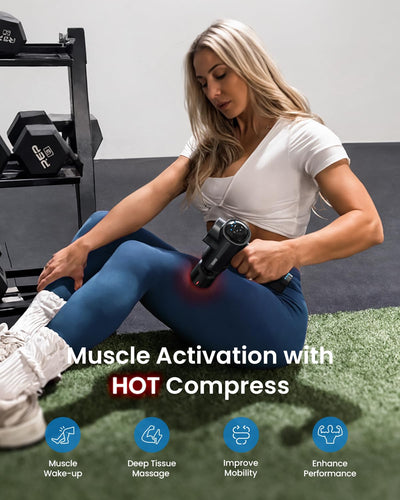 RENPHO Active Thermacool 2 Massage Gun with Heat and Cold Therapy, Christmas Gifts, [2025 Upgraded] Professional Deep Tissue Handheld Massager, Percussion Body Muscle Masajeador for Men Women Athletes