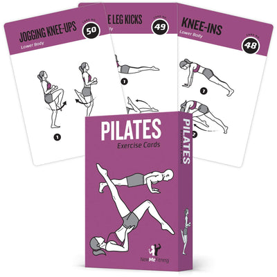 NewMe Fitness Stretching Workout Cards, Instructional Fitness Deck for Women & Men, Beginner Fitness Guide to Training Exercises at Home or Gym
