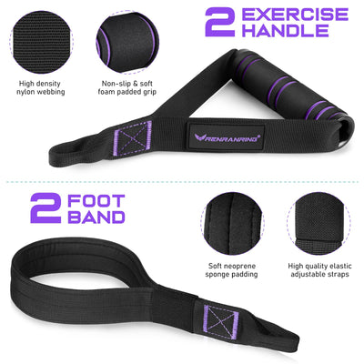 Pilates Bar Kit with Resistance Bands, Multifunctional Pilates Bar for Women & Men with Heavy-Duty Metal Adjustment Buckle, Pilates Home Equipment for Full BodyWorkouts