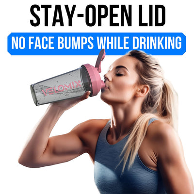 VELOMIX -6 PACK- 28 oz Protein Shaker Bottle for Protein Mixes - 6x Wire Whisk | Leak Proof Shaker Cups for Protein Shakes | Protein Shaker Bottle Pack | Protein Shake Cup (Earth Tones Collection)