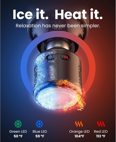 BOB AND BRAD A2 Pro Massage Gun with Heat and Cold Therapy, FSA Eligible/HSA Eligible, Professional Percussion Massage Gun Deep Tissue for Home Gym, Portable Muscle Massager with Force Sensor Light