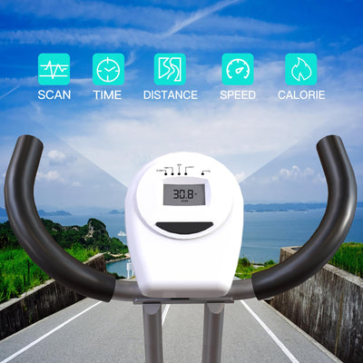 Foldable Exercise Bike Stationary Bikes for Home, 5 IN 1 Indoor Workout Bike, Cycling Bike with 16-Level Quiet Magnetic Resistance, 6.6 LBS Flywheel and 300LBS Capacity, 2025 Designed 817 X-bike