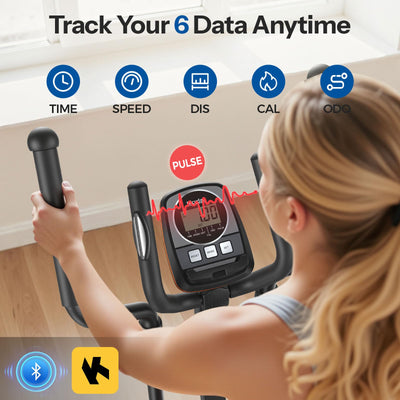 Niceday Elliptical Machine, Elliptical Exercise Machine for Home with Hyper-Quiet Magnetic Driving System, Elliptical Trainer with 15.5IN & 20IN Stride, 16 Resistance Levels, 500LBS Loading Capacity