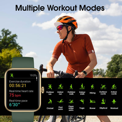 Smart Watch, Fitness Tracker with Heart Rate Monitor, Blood Oxygen, Sleep Tracker, 41mm Touchscreen Smartwatch for Android iOS Swimming Waterproof Pedometer Step Calories Tracker for Women Men