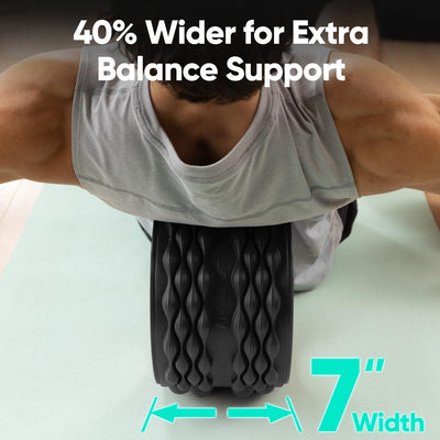 FitBeast Back Roller, Back Wheel Foam Roller - Targeted Muscle Roller for Deep Tissue Massage, Back Stretcher