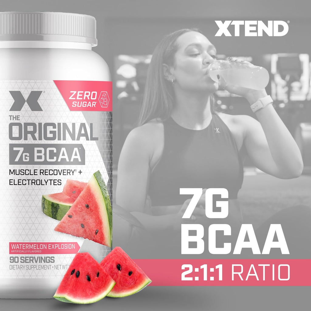 Xtend Original BCAA Powder 7g BCAA and 2.5g L-Glutamine, Sugar Free Post Workout Muscle Recovery Drink with Amino Acids for Men & Women, 30 Servings
