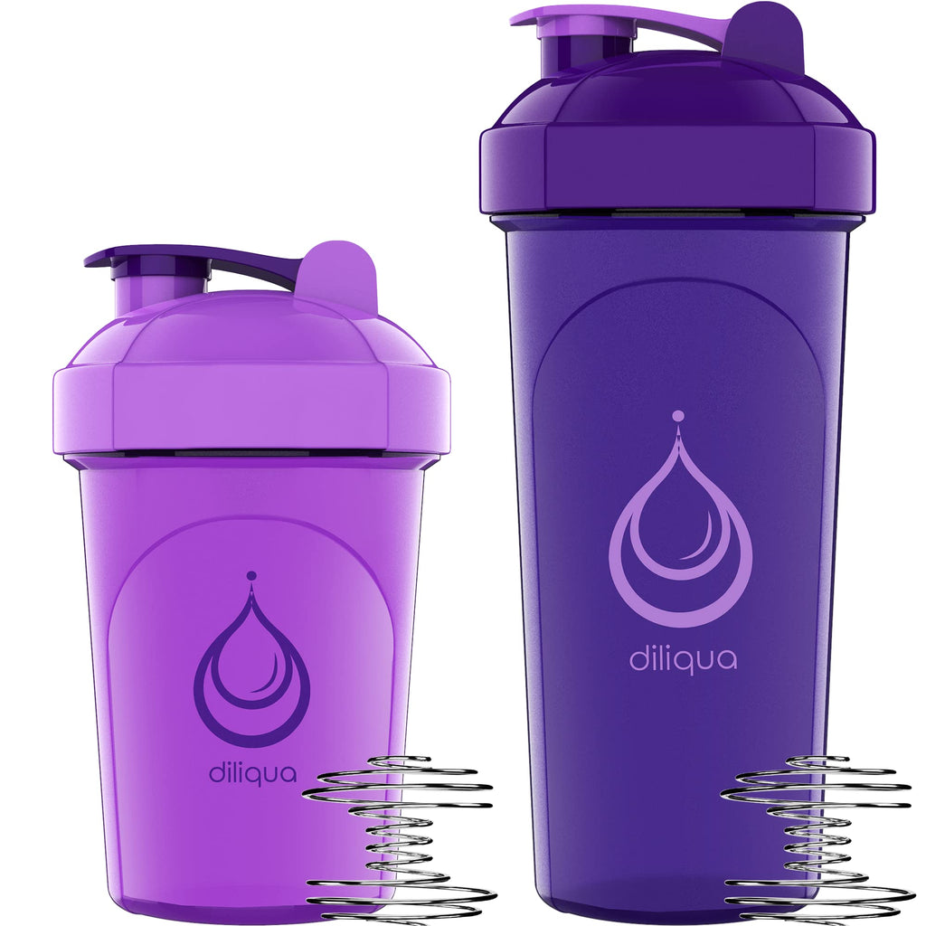 2 PACK, 28 oz & 20 oz Shaker Bottles with Powerful Wire Whisks for Protein Mixes | Leakproof Blender Shaker Bottle Pack | BPA-Free & Dishwasher Safe | Shaker Bottle | Shaker Cups for shakes