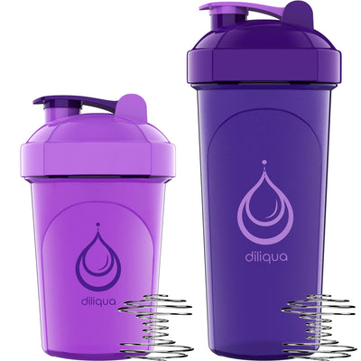 2 PACK, 28 oz & 20 oz Shaker Bottles with Powerful Wire Whisks for Protein Mixes | Leakproof Blender Shaker Bottle Pack | BPA-Free & Dishwasher Safe | Shaker Bottle | Shaker Cups for shakes