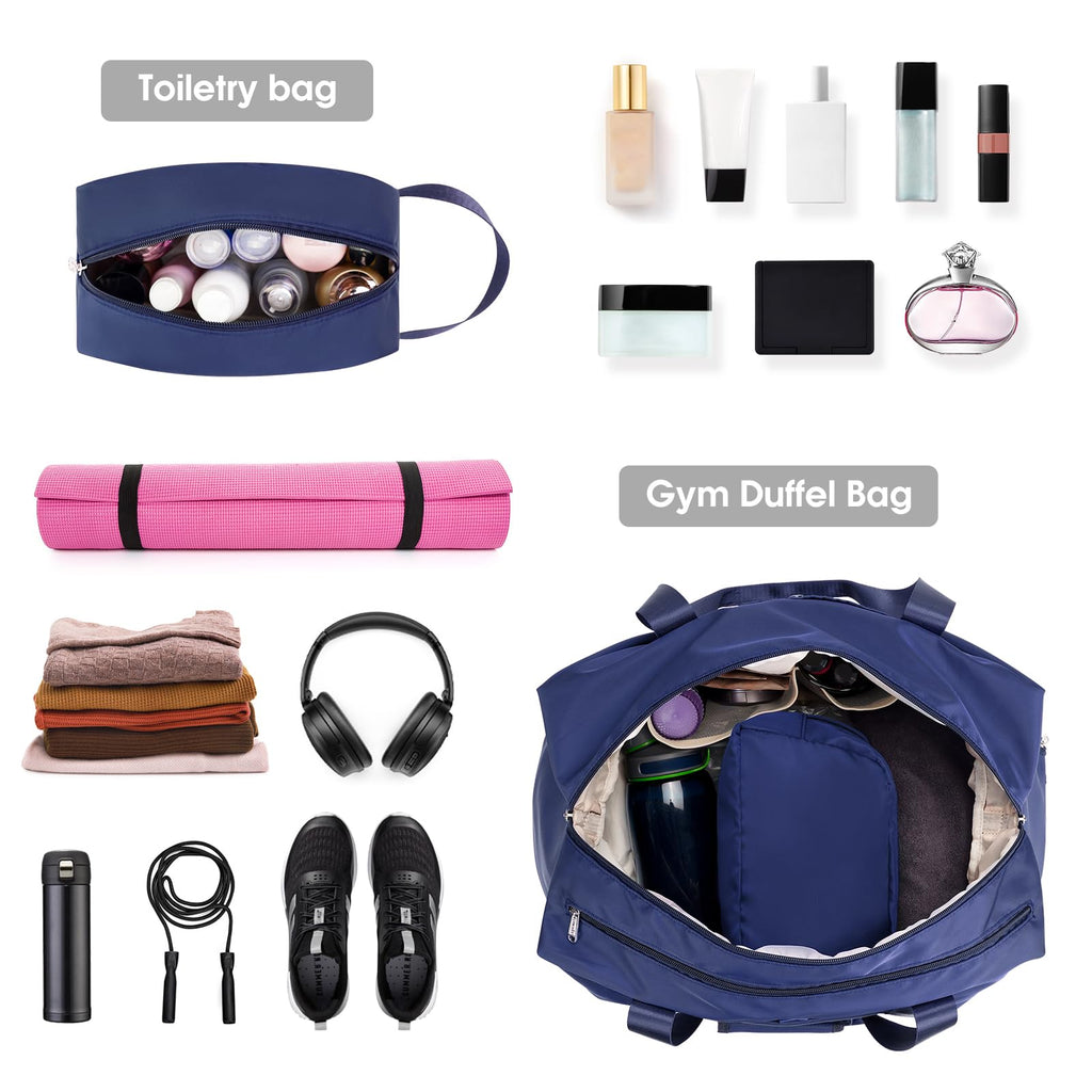 Ceneda 20" Gym Bag for Women with Wet Pocket & Shoe Compartment, Lightweight Duffel Waterproof Carry On Duffle for Travel, Yoga, Overnight (Green)