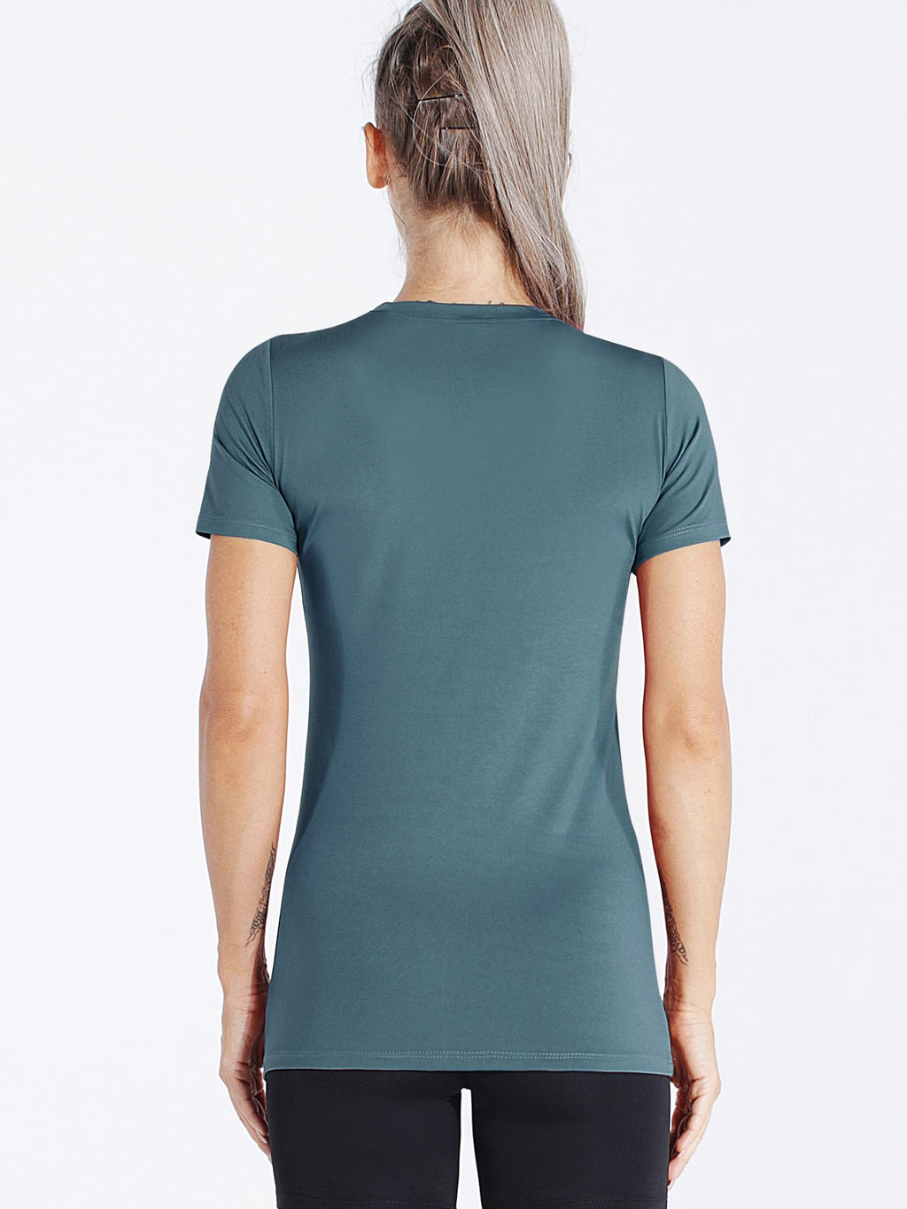 CADMUS 3/4/5 Pack Women's Compression Shirt Running Athletic T-Shirts Workout Tops Baselayer Short Sleeve Yoga Gym Sports