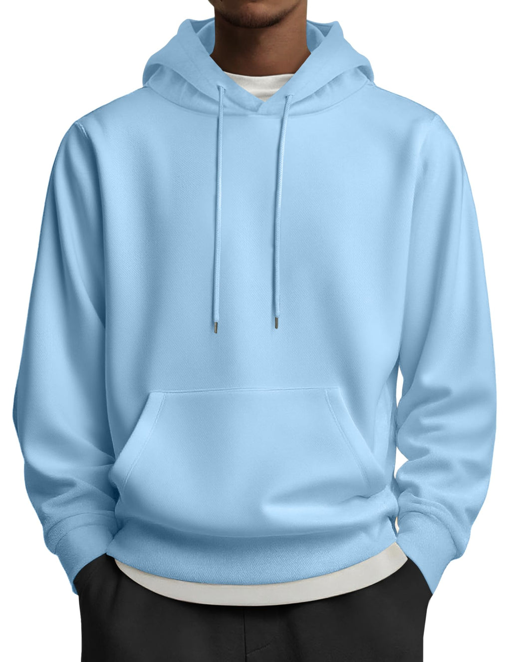 COOFANDY Mens Hoodies Pullover Long Sleeve Casual Fashion Sweatshirts Drawstring Gym Hooded Shirt with Kanga Pocket