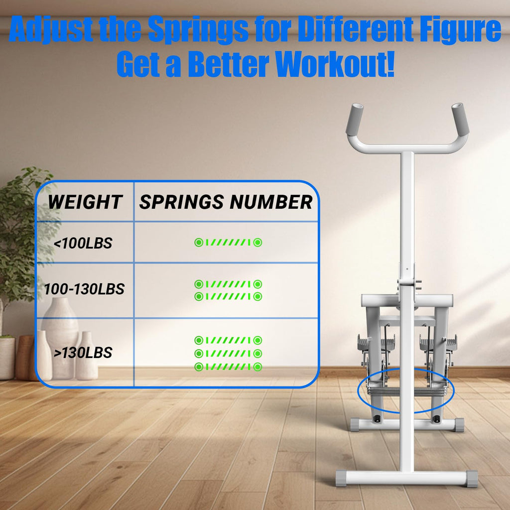 Steppers for Exercise at Home Stair Stepper with Handlebar and Resistance Foldable Stepper Climber Exercise Machine Cardio Exercis
