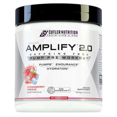 Cutler Nutrition Amplify Pump Pre Workout Caffeine Free Nitric Oxide Booster containing Arginine and Citrulline Pre-Workout for Maximum Pumps Sour Lemonade Flavor