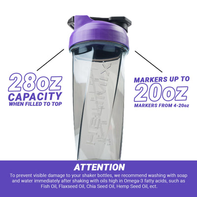 HELIMIX 2.0 Vortex Blender Shaker Bottle Holds upto 28oz | No Blending Ball or Whisk | USA Made | Portable Pre Workout Whey Protein Drink Shaker Cup | Mixes Cocktails Smoothies Shakes | Top Rack Safe