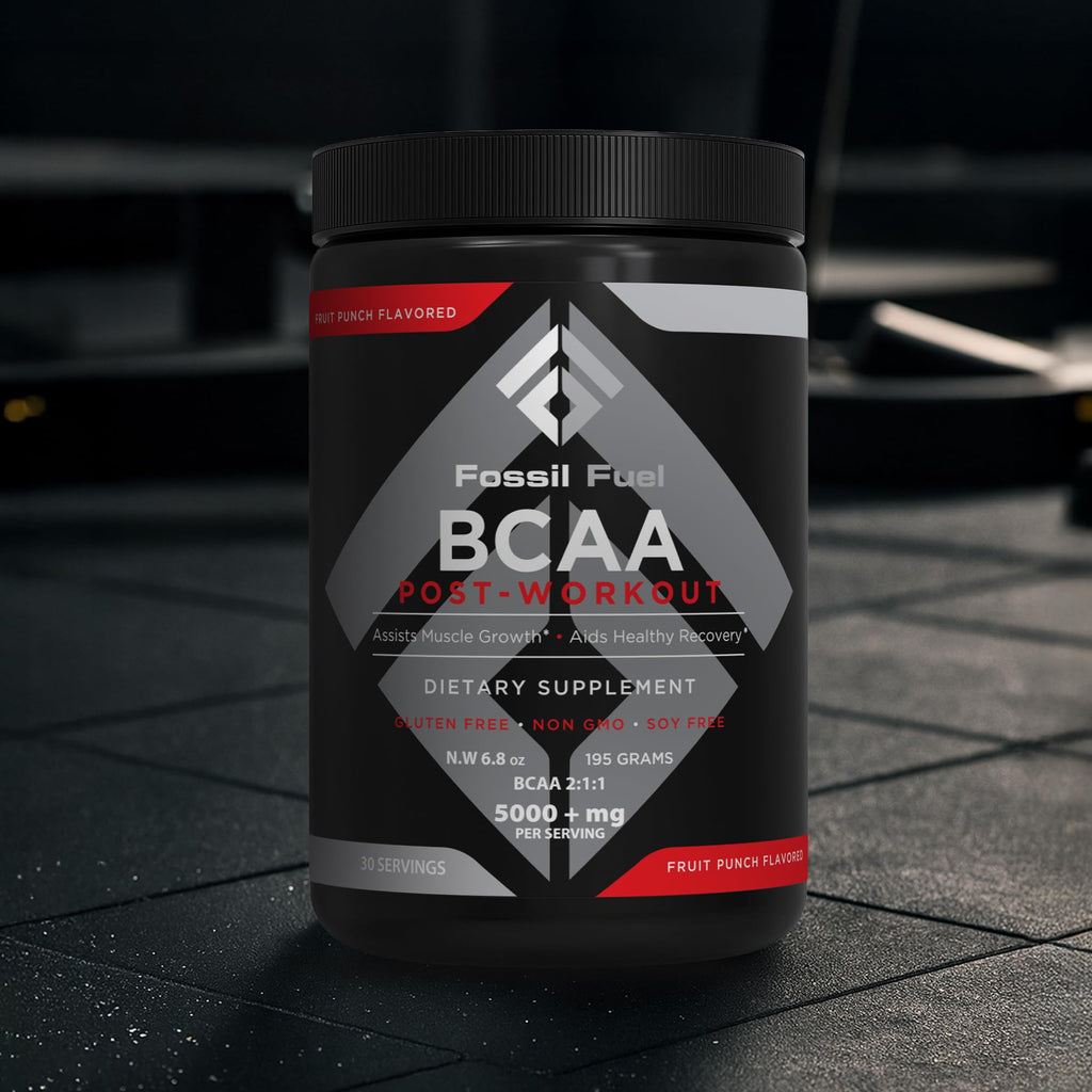 Fossil Fuel Sugar-Free BCAA Powder – Post-Workout Muscle Recovery with BCAAs, Glutamine, Vitamin B6, Amino Acids, Endurance & Hydration, Honeydew Watermelon (30 Servings)