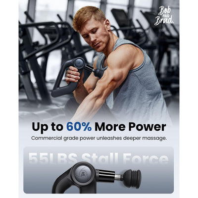 BOB AND BRAD D5 Pro Plus Massage Gun with Heat, FSA Eligible/HSA Eligible, 13mm Amplitude Deep Tissue Percussion Massage Gun with Max Power for Muscle Therapy, Professional Muscle Massager, Ideal Gift