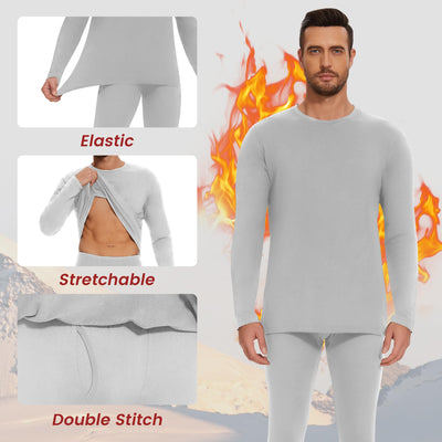 Thermal Underwear for Men Long Johns Set - Fleece Lined Base Layer for Cold Weather Winter Clothes