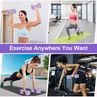 22LBS Adjustable Dumbbells Set, Hand Weights Sets with 5 Levels 3lb, 5lb, 7lb, 9lb, 11lb, Adjustable Weight Dumbbells for Women/Men Home Gym Full Body Workout