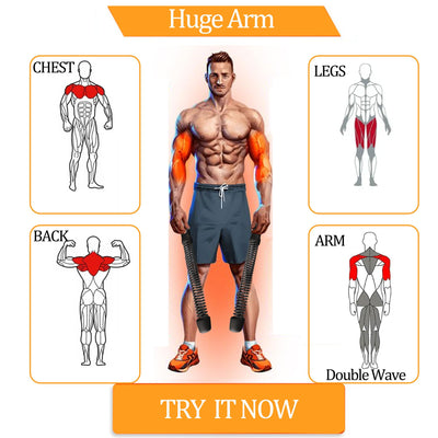 Ropeless Battle Ropes for Home Gym-Cordless Training Rope Fitness Equipment for Men & Women,Weighted Workout Ropes for HIIT,Versatile Exercise Equipment for Home and Travel Exercise(Black)