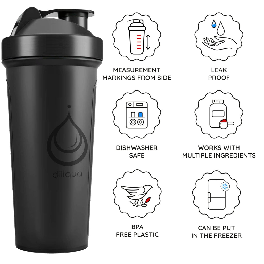 2 PACK, 28 oz & 20 oz Shaker Bottles with Powerful Wire Whisks for Protein Mixes | Leakproof Blender Shaker Bottle Pack | BPA-Free & Dishwasher Safe | Shaker Bottle | Shaker Cups for shakes