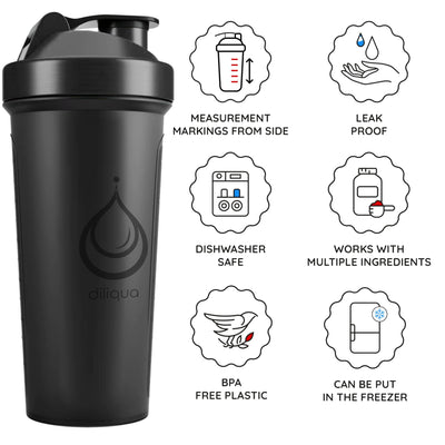 2 PACK, 28 oz & 20 oz Shaker Bottles with Powerful Wire Whisks for Protein Mixes | Leakproof Blender Shaker Bottle Pack | BPA-Free & Dishwasher Safe | Shaker Bottle | Shaker Cups for shakes