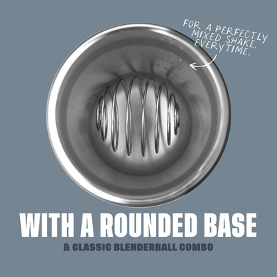 BlenderBottle Strada Shaker Cup Insulated Stainless Steel Water Bottle with Wire Whisk, 24-Ounce, Black