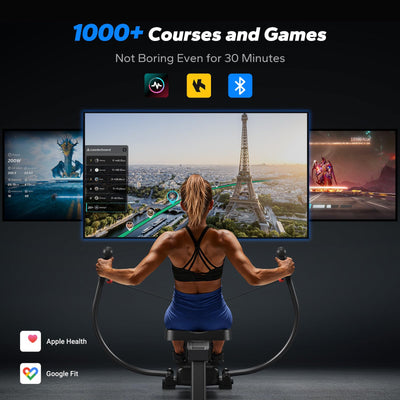 MERACH Sculls Rowing Machines for Home, Magnetic Rowing Machine with 16-Level, Simulate Real Row, Ultra-Quiet Rower, MERACH App and 1000+ Champion Coaching Course & Games