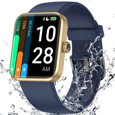 Smart Watch for Women Men, Fitness Tracker Watch with Heart Rate Monitor, Sleep, Blood Oxygen Tracker, 5ATM Waterproof Smartwatch Sports Watch Compatible with Android iOS Phones Step Calories Counter