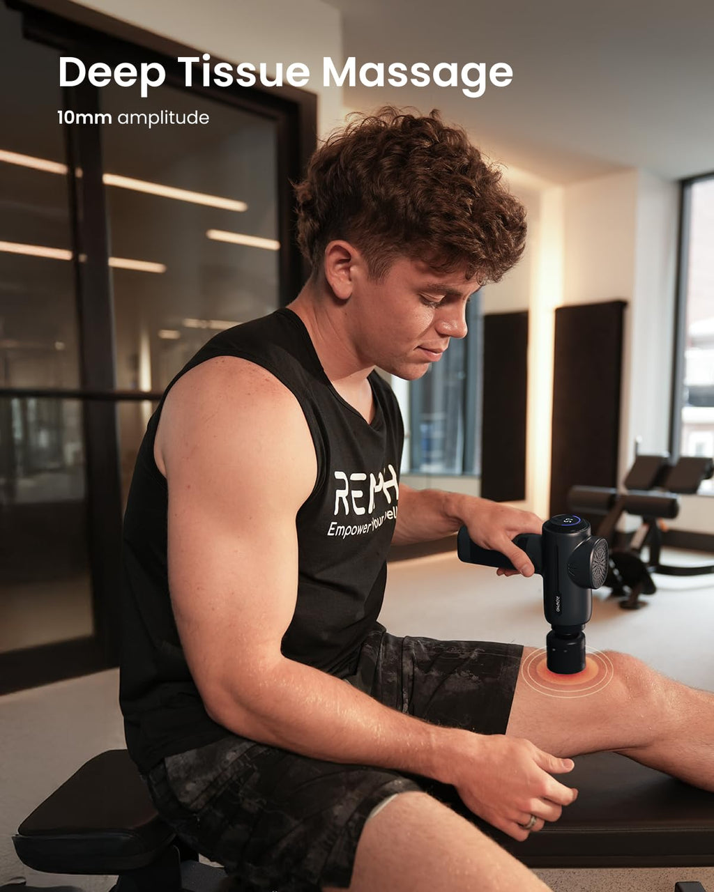 RENPHO Massage Gun Deep Tissue, Christmas Birthday Gifts for Women Men, Portable Percussion Massager for Back and Neck, Handheld Device with Carry Case, Active