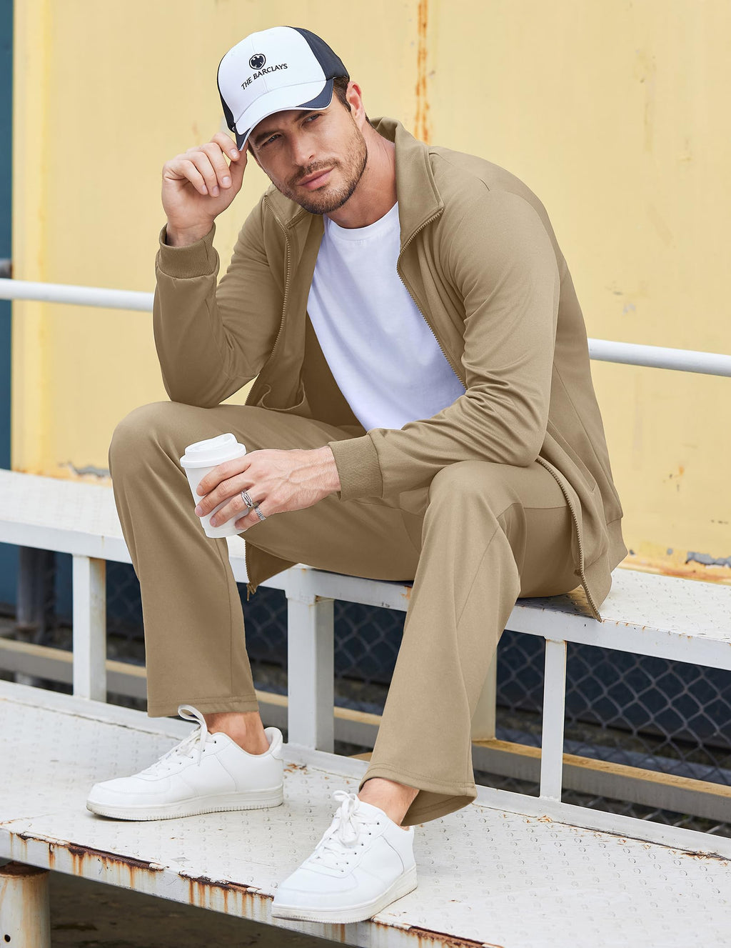 COOFANDY Men's Tracksuits Casual Sweatsuit 2 Piece Full Zip Athletic Jogging Suit Sets Sport Sweat Suit