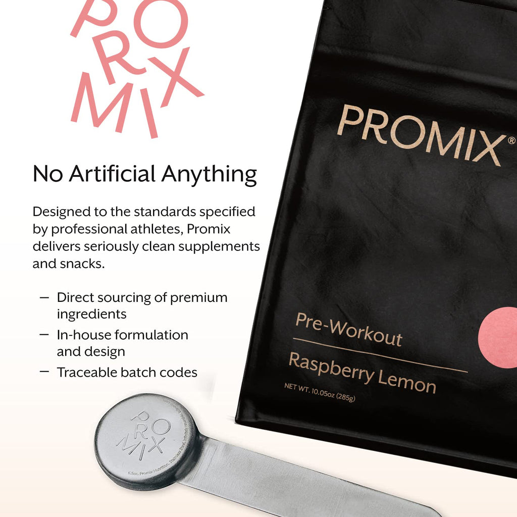 Promix Pre-Workout Powder, Strawberry Lemon – Boosts Focus, Energy & Endurance – With Caffeine, B12, Beta-Alanine & L-Tyrosine – Gluten & Dairy-Free, 10.05 oz