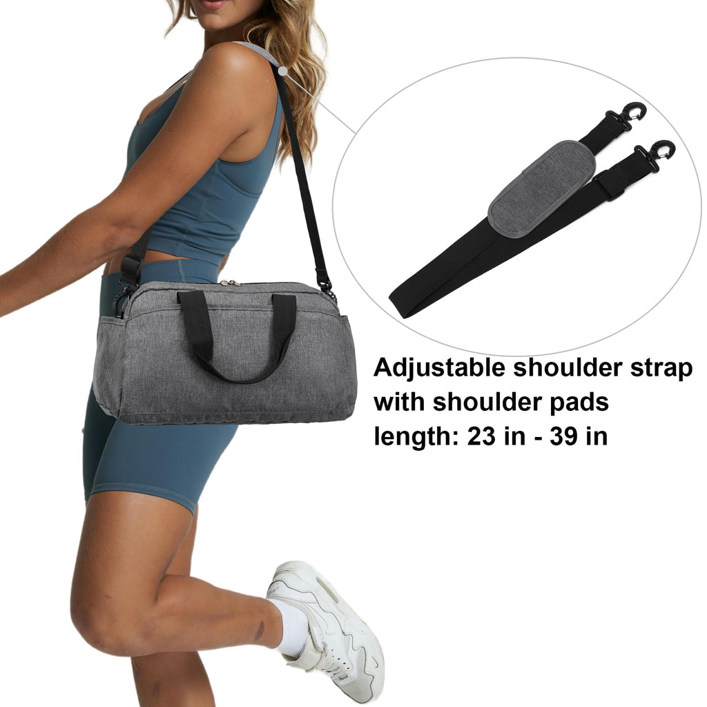 14 inch Small Gym Bag for Women & Men, Mini Duffel Bag for Travel Sports Lightweight Carry On Bag (Light Green)