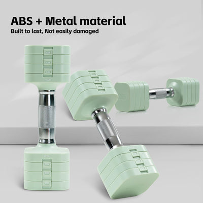 20LBS Adjustable Dumbbell Set, 4 in 1 Free Weights Dumbbells Set for,4lb 6lb 8lb 10lb, with Metal Non Slip Handle，Quick Change，Home Gym Strength Training Equipment for Men and Women