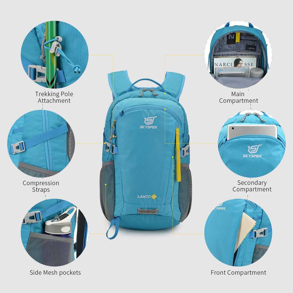 SKYSPER Small Hiking Backpack, 20L/30L Lightweight Travel Backpacks Hiking Daypack for Women Men