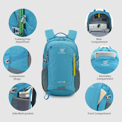 SKYSPER Small Hiking Backpack, 20L/30L Lightweight Travel Backpacks Hiking Daypack for Women Men