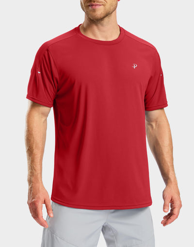 Pudolla Men's Workout Running T-Shirts Lightweight Quick Dry Athletic Gym Shirts for Men Short Sleeve Sport Tee Tops