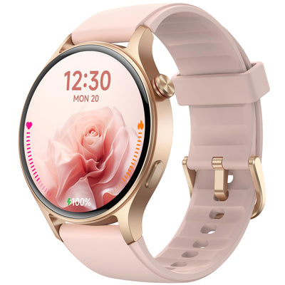Fitpolo Smart Watch for Women,1.3" AMOLED Touchscreen Fitness Tracker, Make/Answer Calls, Heart Rate SpO2 Monitor, IP68 Waterproof, Sleep & Activity Tracking Smartwatch for Android Phones iPhone