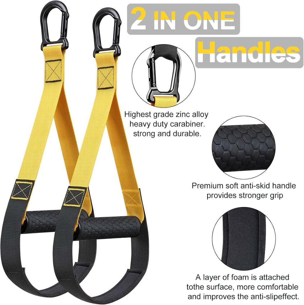 Home Resistance Training Kit for Home Gym - Resistance Bands Set with Handles, Door Anchor, Wall Mount, Guide for Full-Body Work.