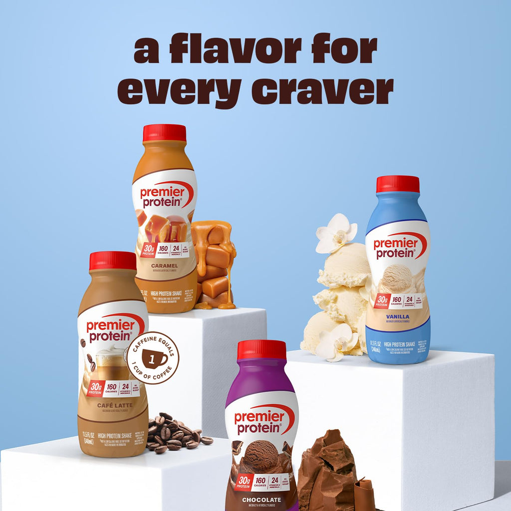 Premier Protein Shake, Chocolate, 30g Protein 1g Sugar 24 Vitamins Minerals Nutrients to Support Immune Health, 11.5 fl oz (Pack of 12)