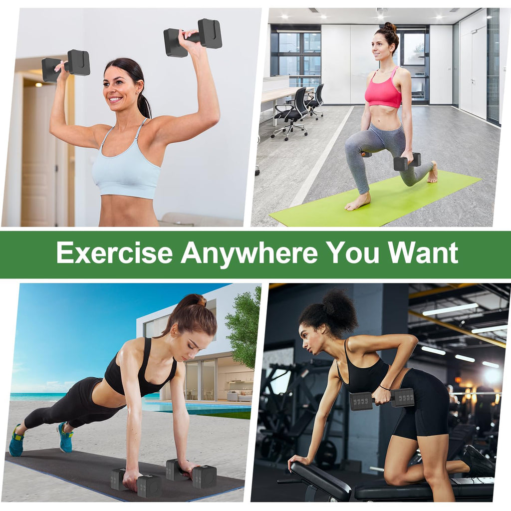 22LBS Adjustable Dumbbells Set, Hand Weights Sets with 5 Levels 3lb, 5lb, 7lb, 9lb, 11lb, Adjustable Weight Dumbbells for Women/Men Home Gym Full Body Workout