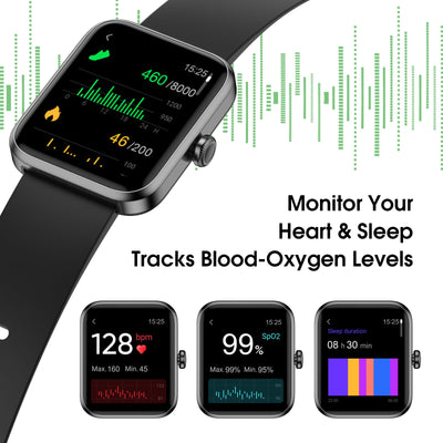 Smart Watch, Fitness Tracker with Heart Rate Monitor, Blood Oxygen, Sleep Tracker, 41mm Touchscreen Smartwatch for Android iOS Swimming Waterproof Pedometer Step Calories Tracker for Women Men