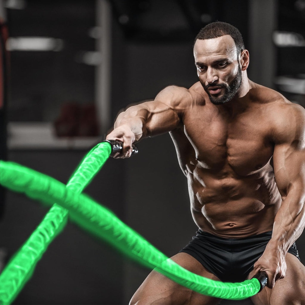 Battle Ropes Black Workout Rope 1 inch Battle Ropes for Home Gym 30ft Exercise Ropes for Working Out Heavy Ropes for Exercise Training Weighted Rope Weighted Workout Rope Battle Rope